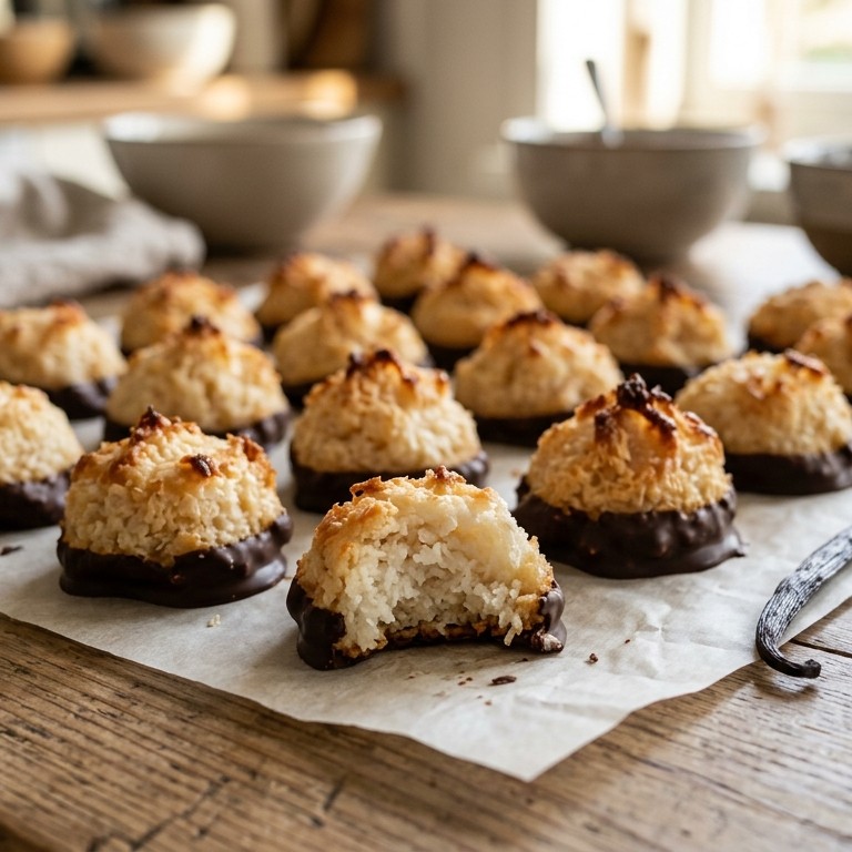 Kokosmakronen met chocolade recept