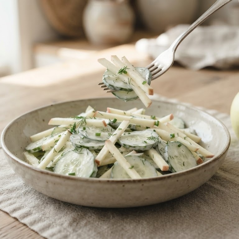 Komkommer/appel salade recept