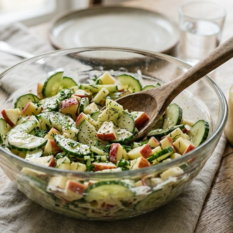 Komkommer appelsalade recept