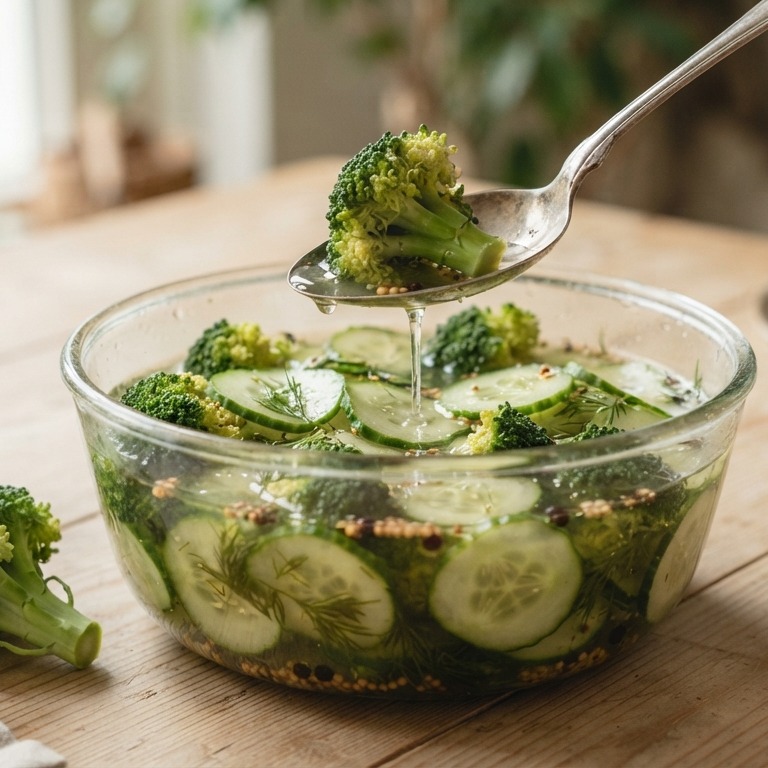 Komkommer-broccoli zoet-zuur recept