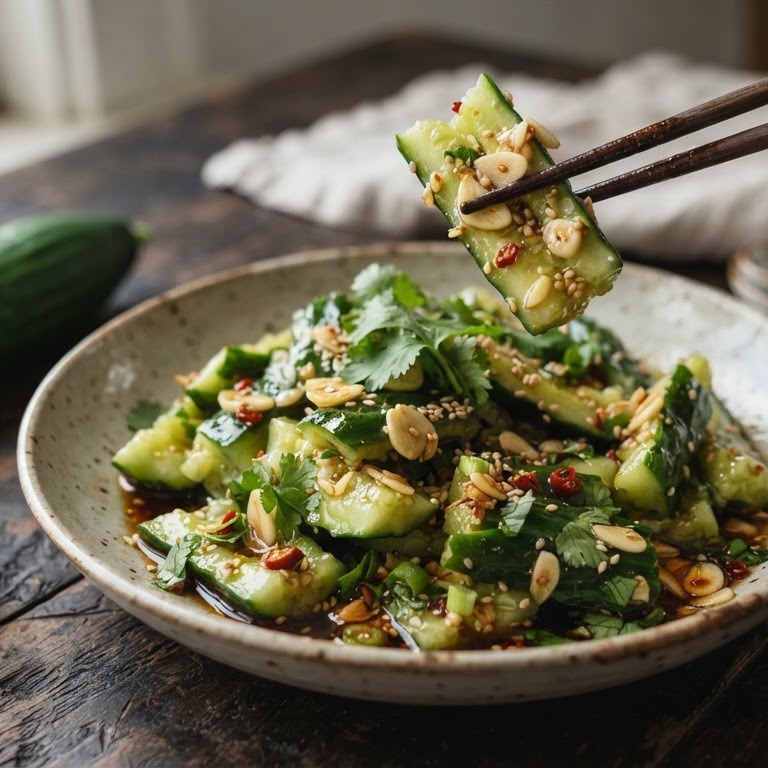 Komkommer met knoflook recept