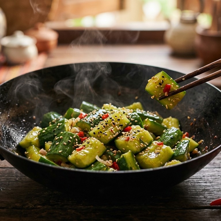 Komkommer uit de wok recept