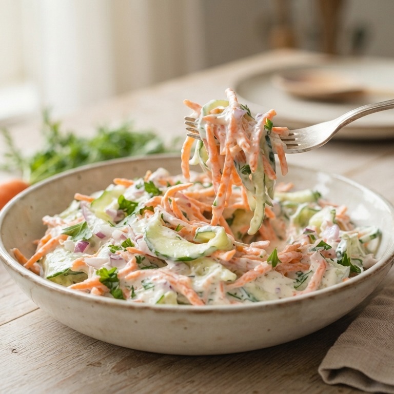 Komkommer-wortelsalade recept
