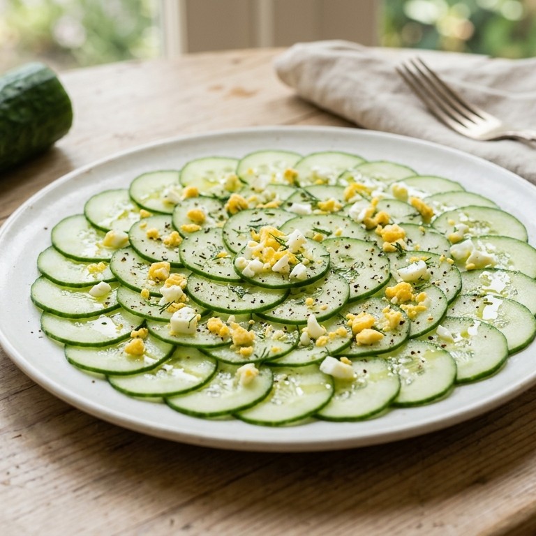 Komkommercarpaccio recept