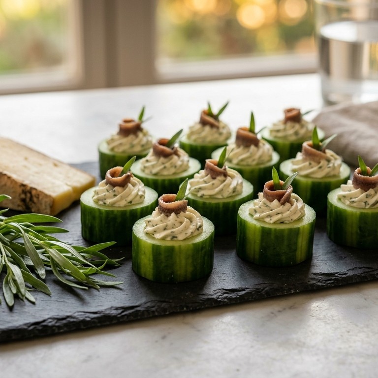 Komkommerhapje gevuld met een monchoucréme recept