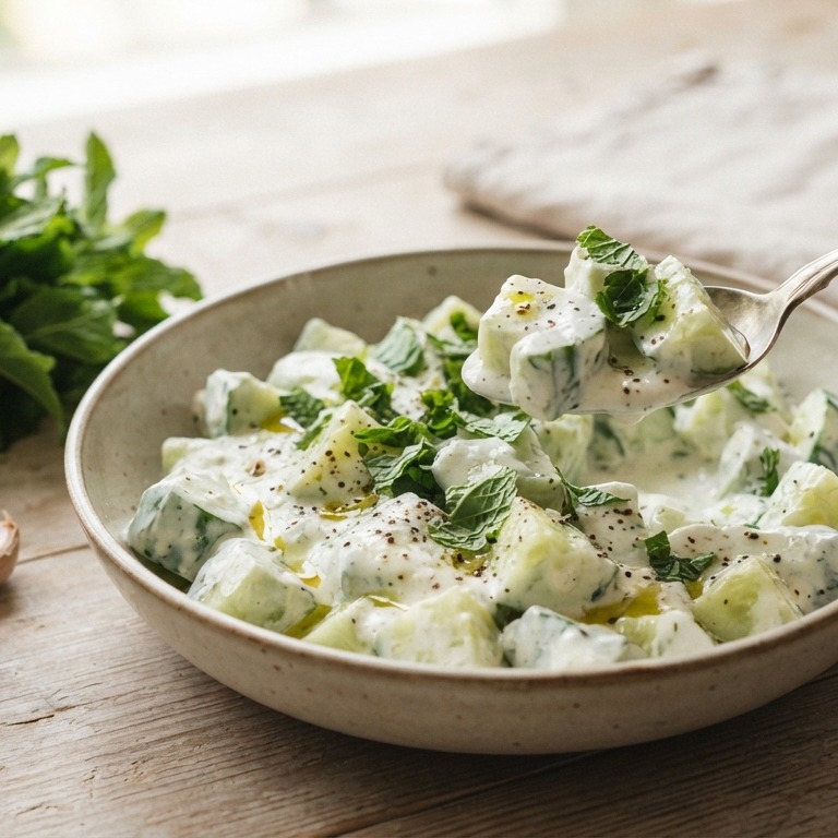 Komkommersalade met munt recept