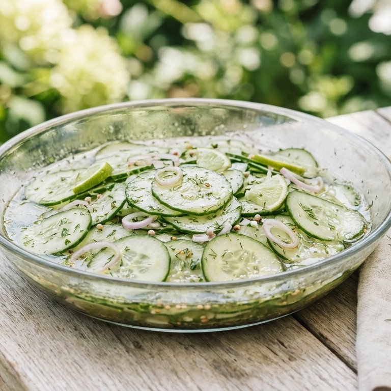 Komkommersalade met sjalotjes recept