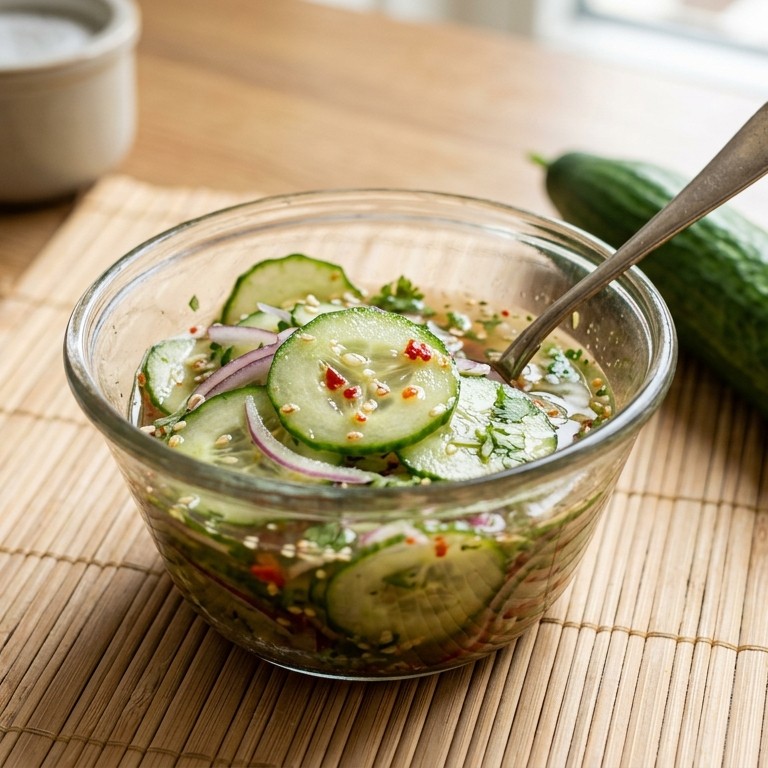 Komkommersalade voor bij de rijsttafel recept