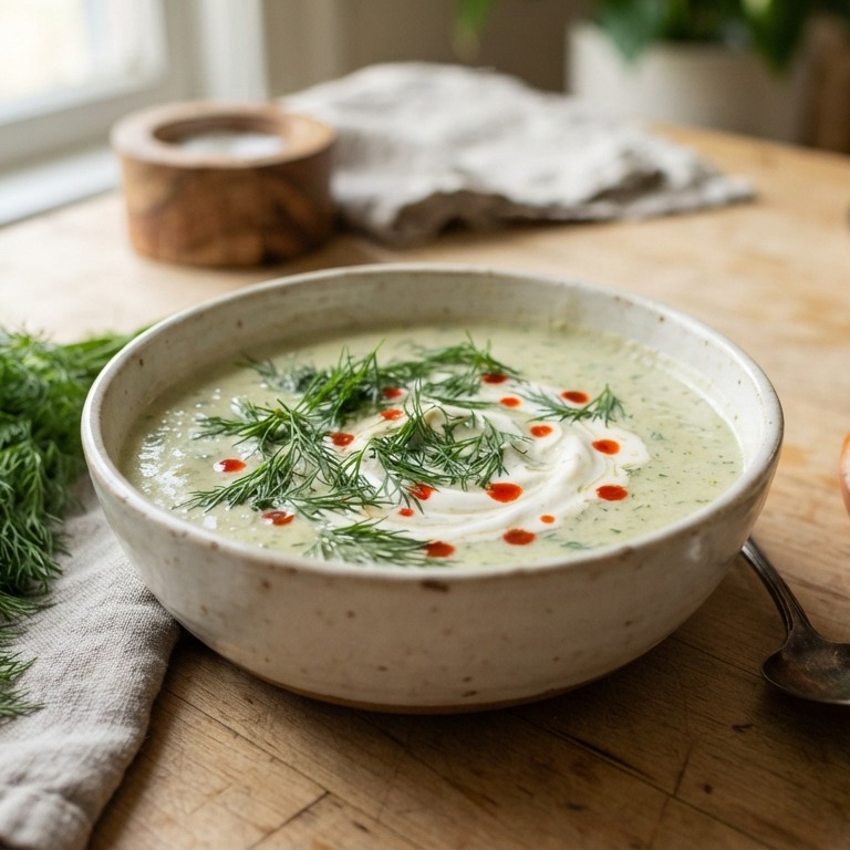 Komkommersoep met verse dille recept