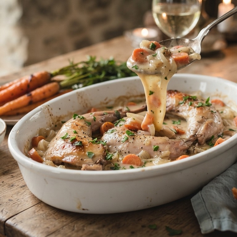 Konijn met cognac roomsaus recept