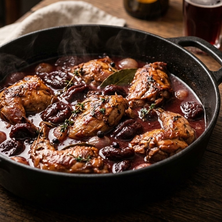 Konijn met pruimen in kriekbier recept
