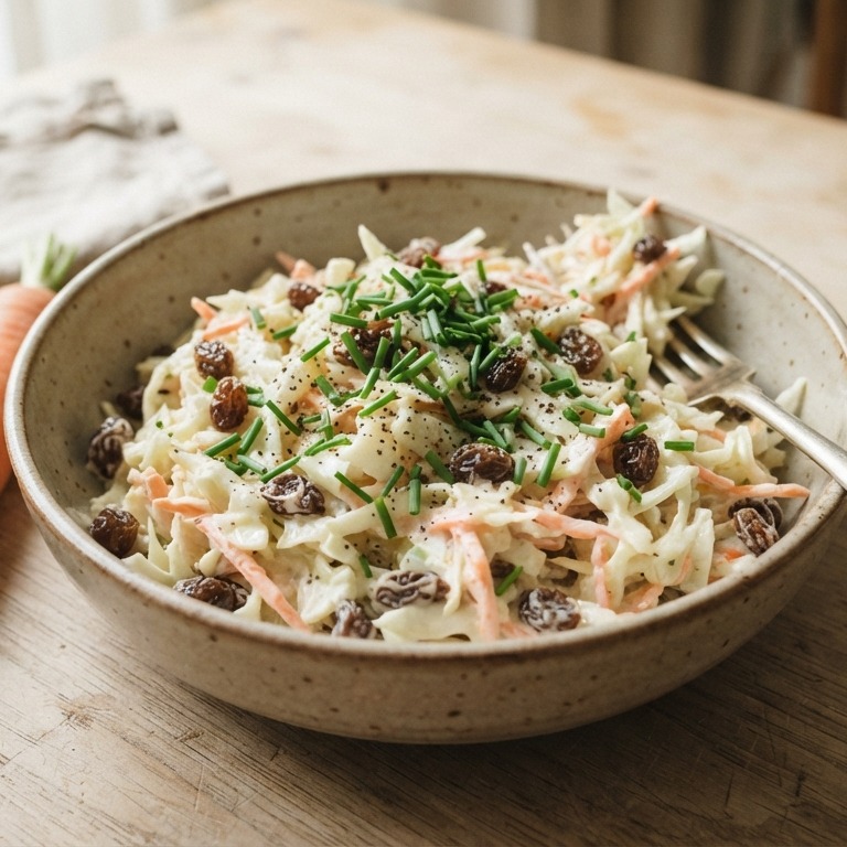 Koolsalade met rozijnen en wortel recept