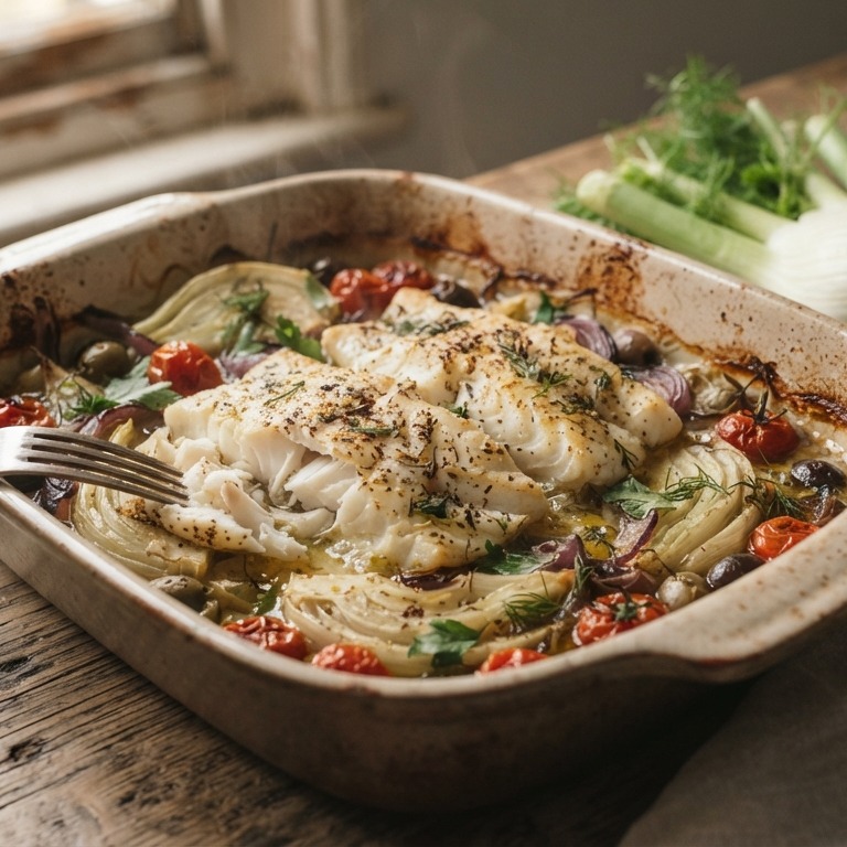 Koolvis met venkel uit de oven recept