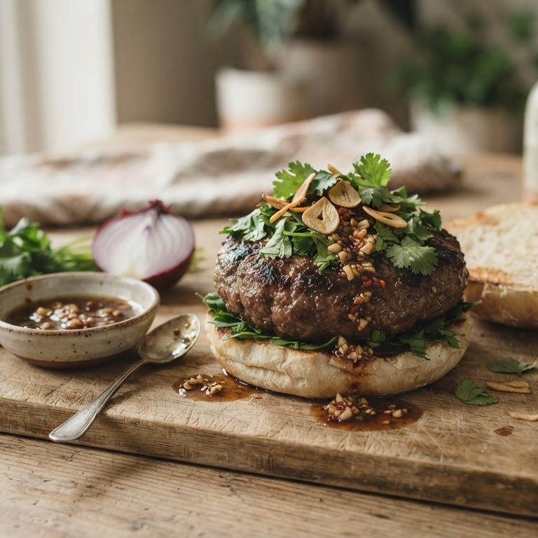 Koriander-Hamburger recept
