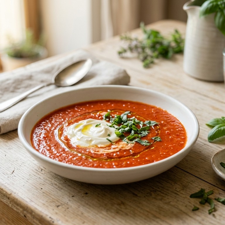 Koude soep van rode paprika's recept