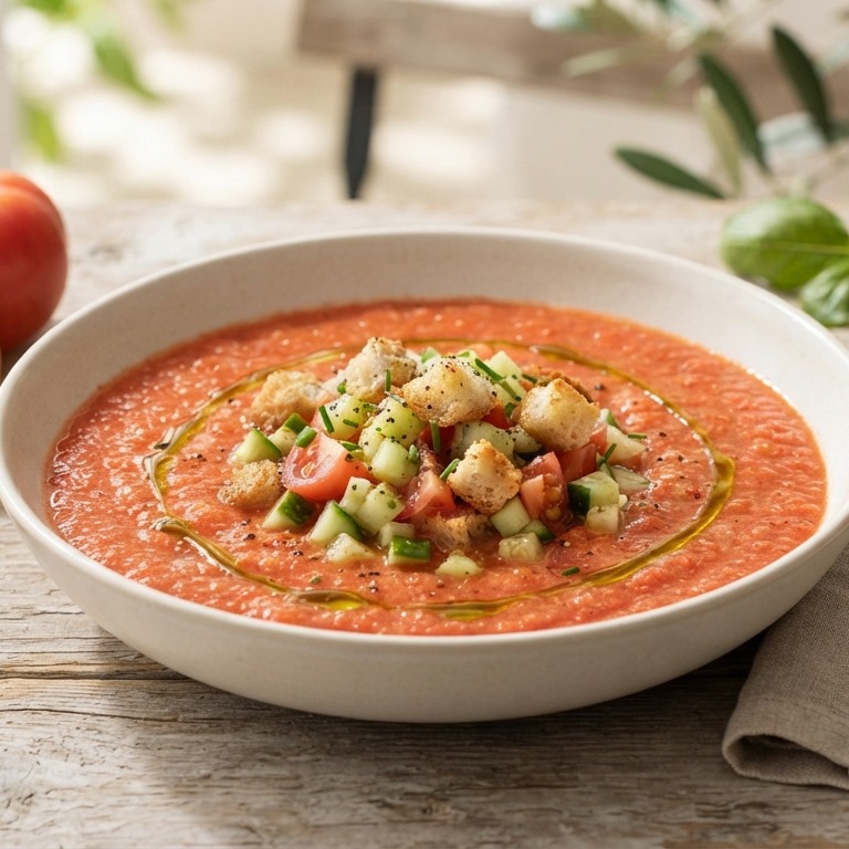 Koude tomaten-komkommersoep recept