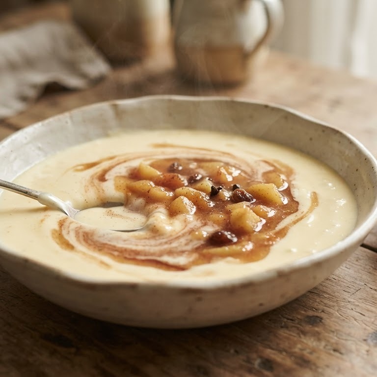 Koude vla met een warme saus recept