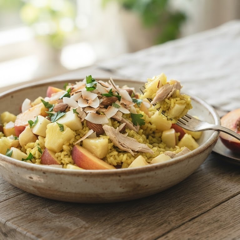 Koude vruchten rijstsalade recept