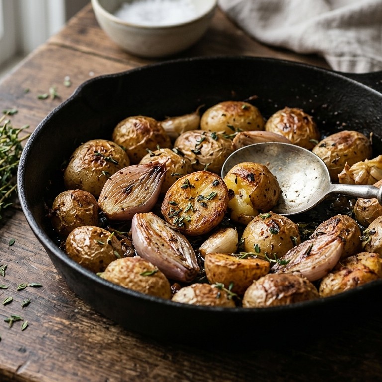 Krieltjes met knoflook en sjalotjes recept