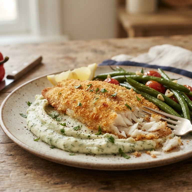Krokante tilapia met mediterrane aardappelpuree recept