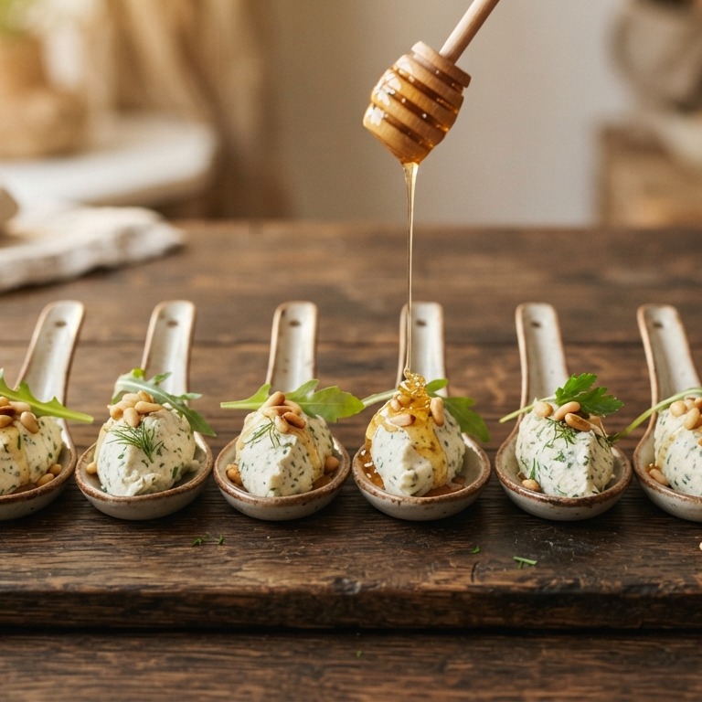 Kruidenroomkaas met honing en  noten recept