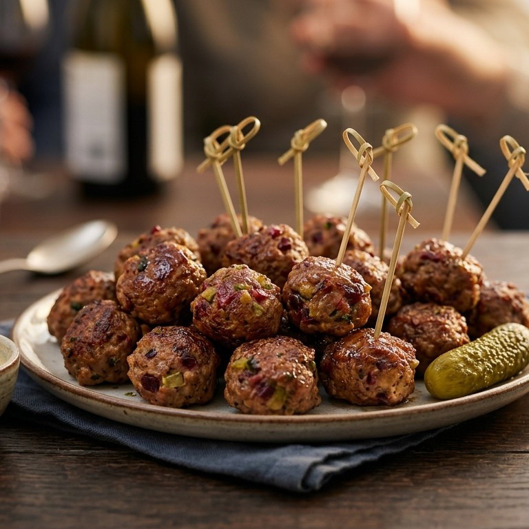 Kruidige gehaktballetjes voor buffet recept