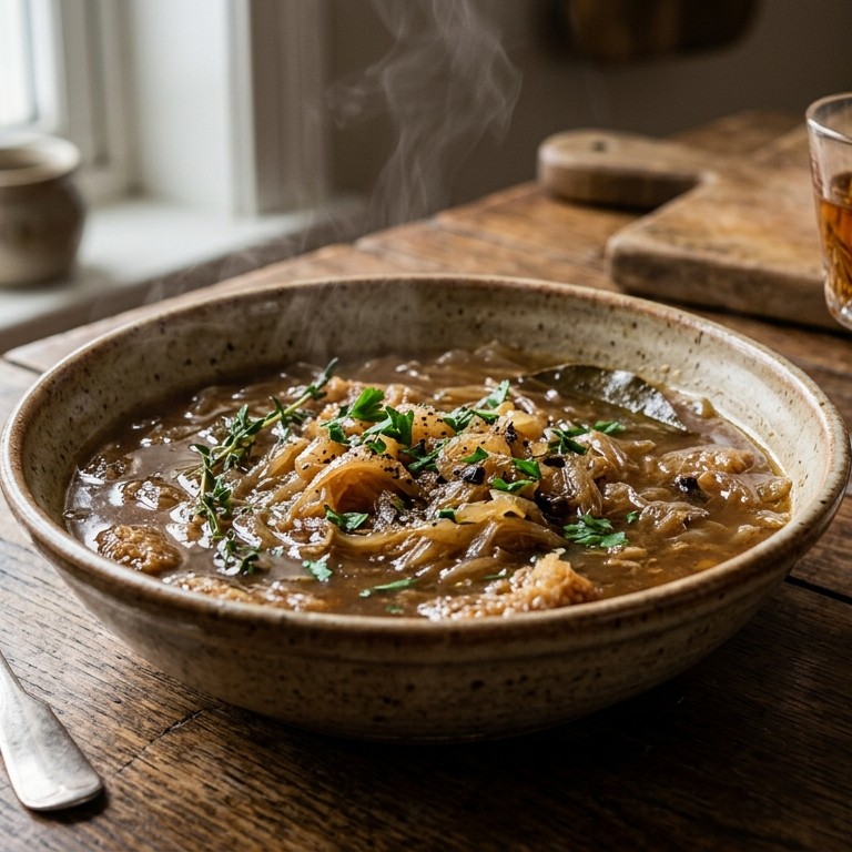 Kruidige uiensoep recept