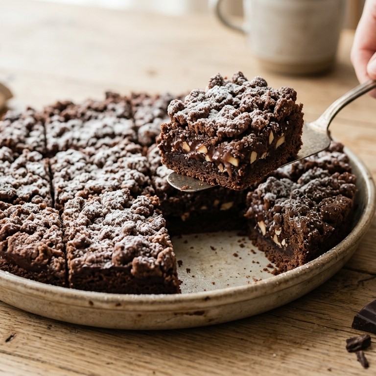 Kruimel-chocolade gebak recept