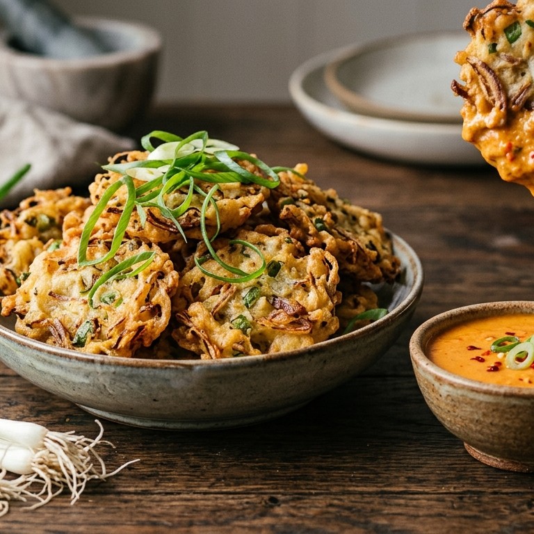 Kue Dadar Bawang dan Santen (uienpannenkoek met kokossaus) recept