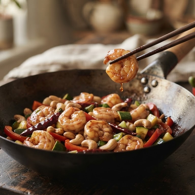 Kung Pao (garnalen met cashewnoten) recept