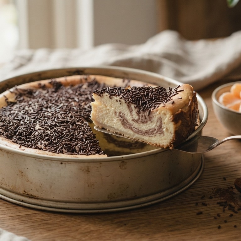 Kwarkkoek met chocostrooisel recept