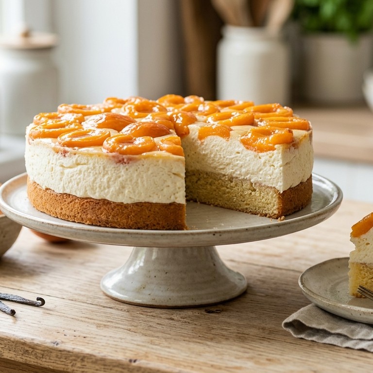 Kwarkroomtaart met abrikozen recept