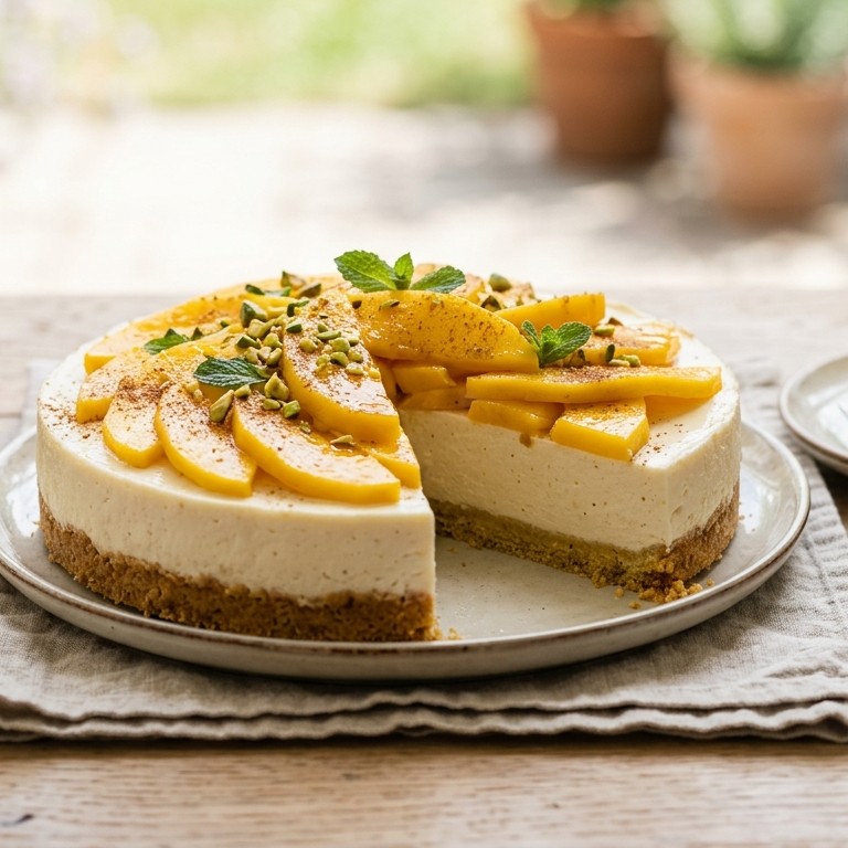 Kwarktaart met mango recept