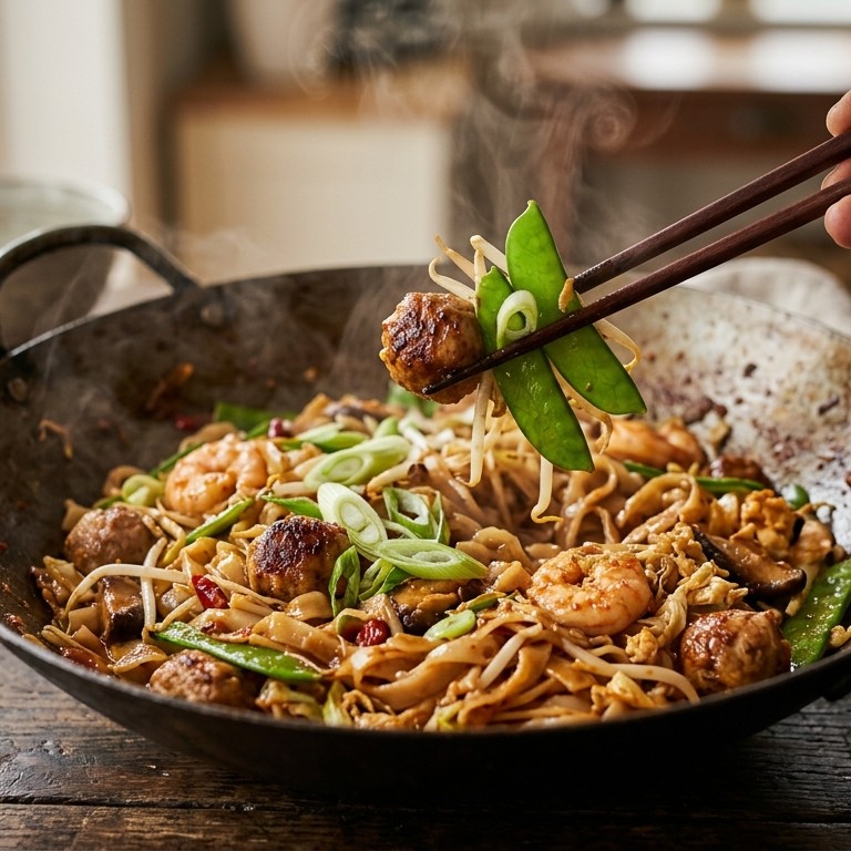 Laksa Goreng (gehaktballetjes met groente) recept