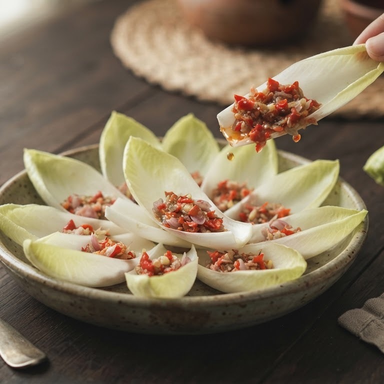 Lalab van witlof  (groente gerecht van witlof) recept