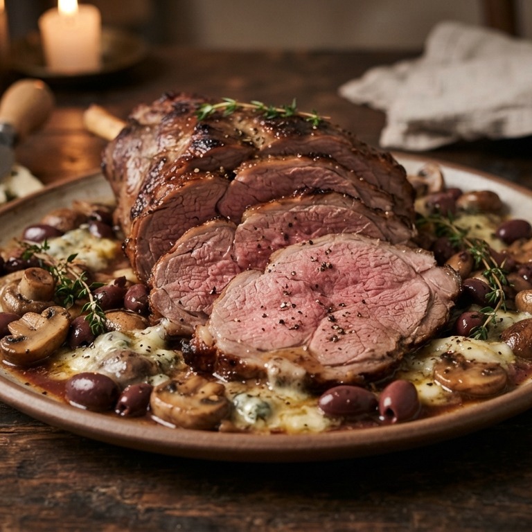 Lamsbout met gorgonzola recept
