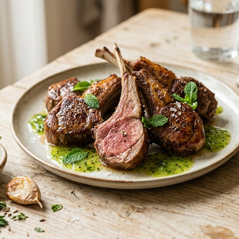 Lamskoteletjes met kiwisaus recept