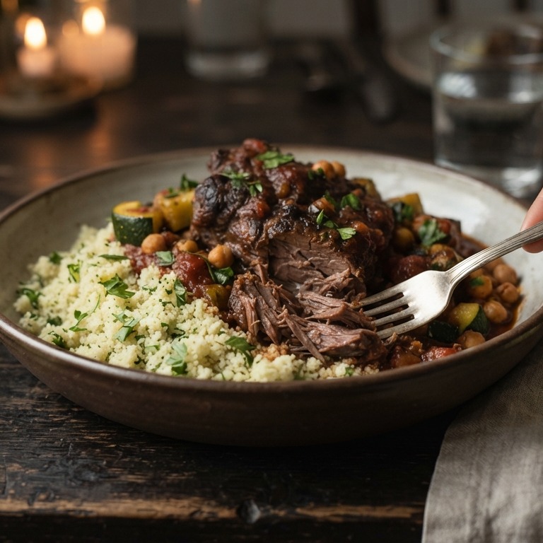Lamsnek met koriandercouscous recept
