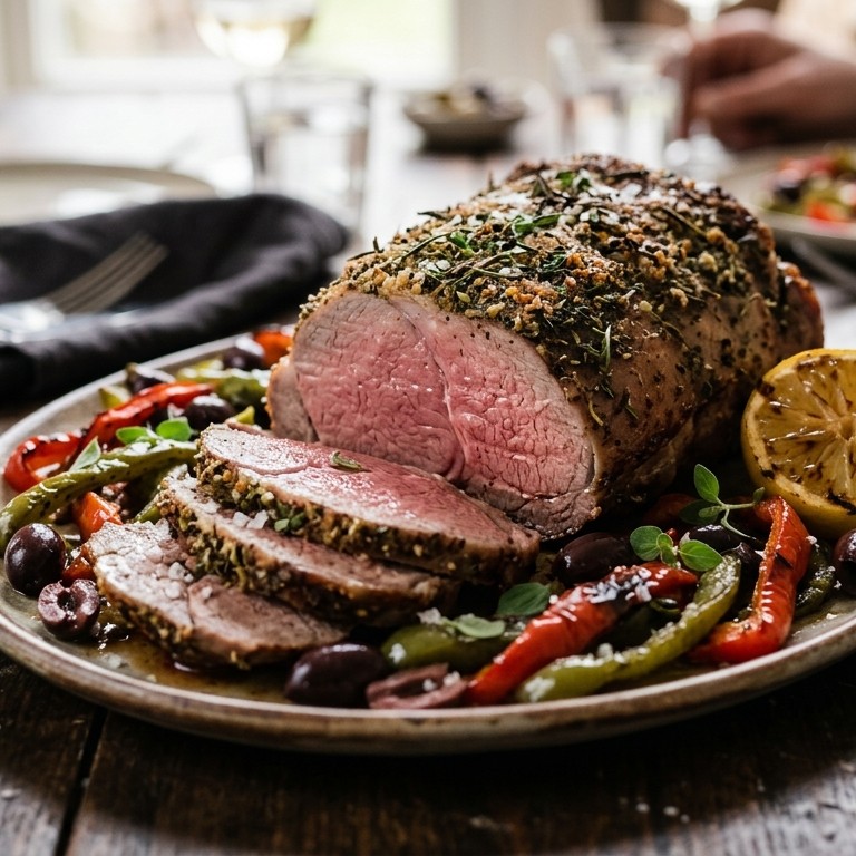 Lamsrug met olijven recept