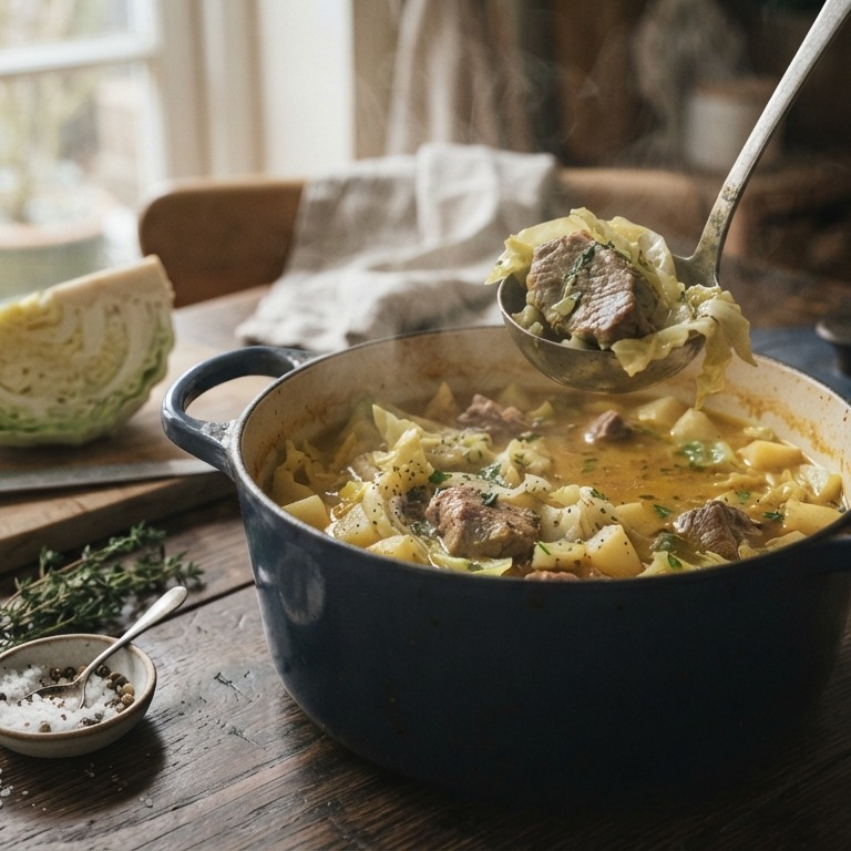 Lamsvlees stoofpot met spitskool recept