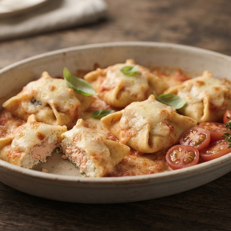 Lasagne-envelopjes met zalm recept