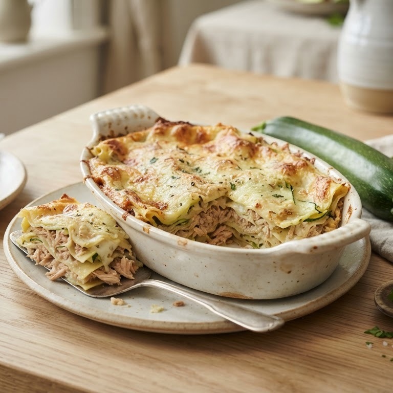 Lasagne met courgette en tonijn recept