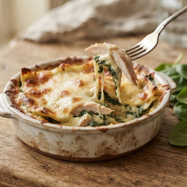Lasagne met gerookte kipfilet recept
