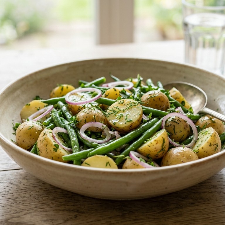 Lauwwarme aardappel-zomersalade recept