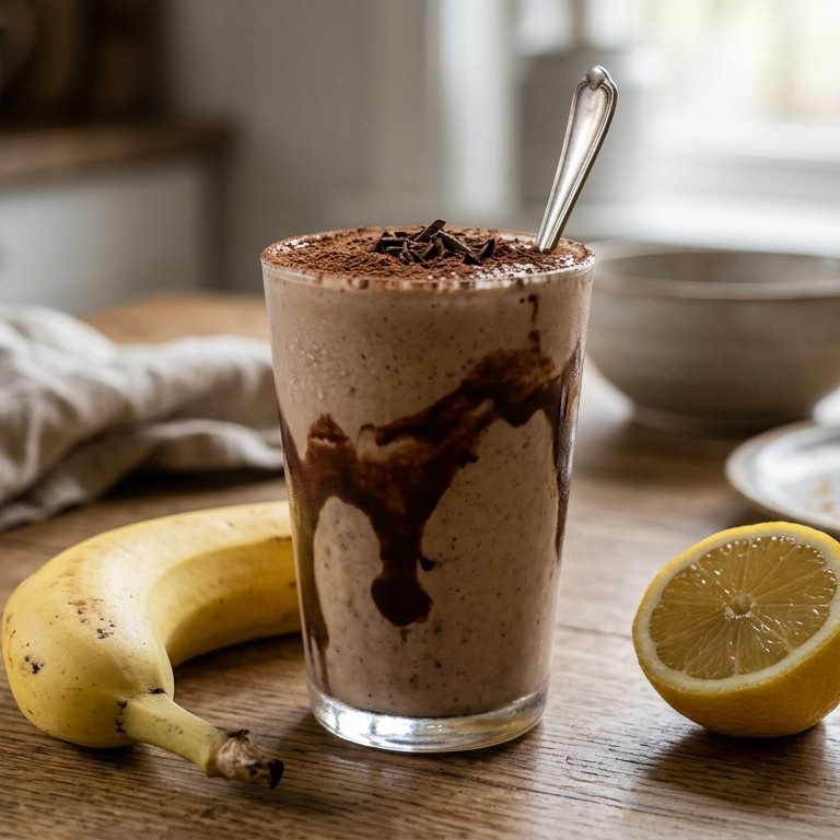 Lekker  banaan-chocolade smoothie recept