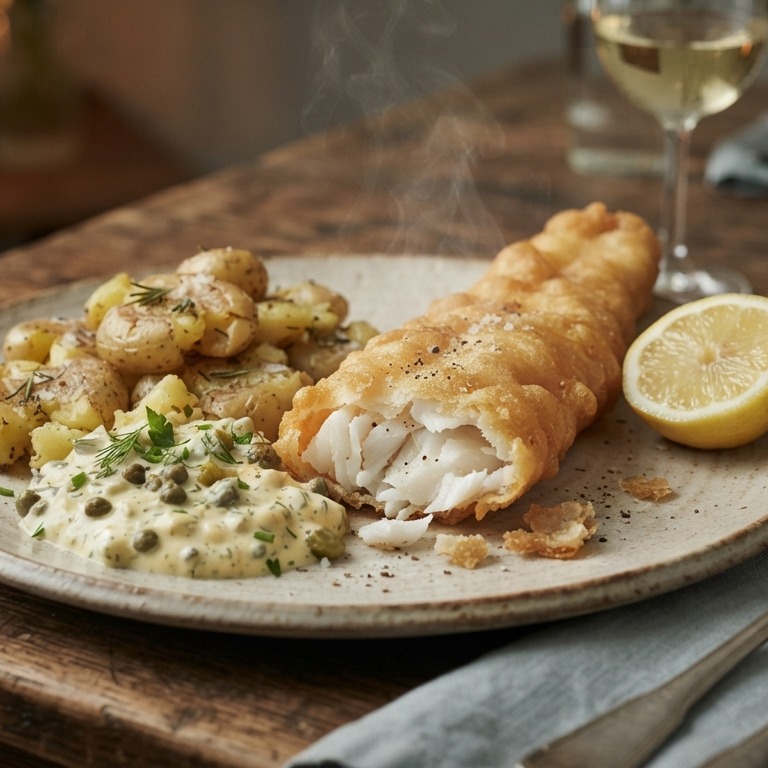 Lekkerbekje met krieltjes en ravigottesaus recept