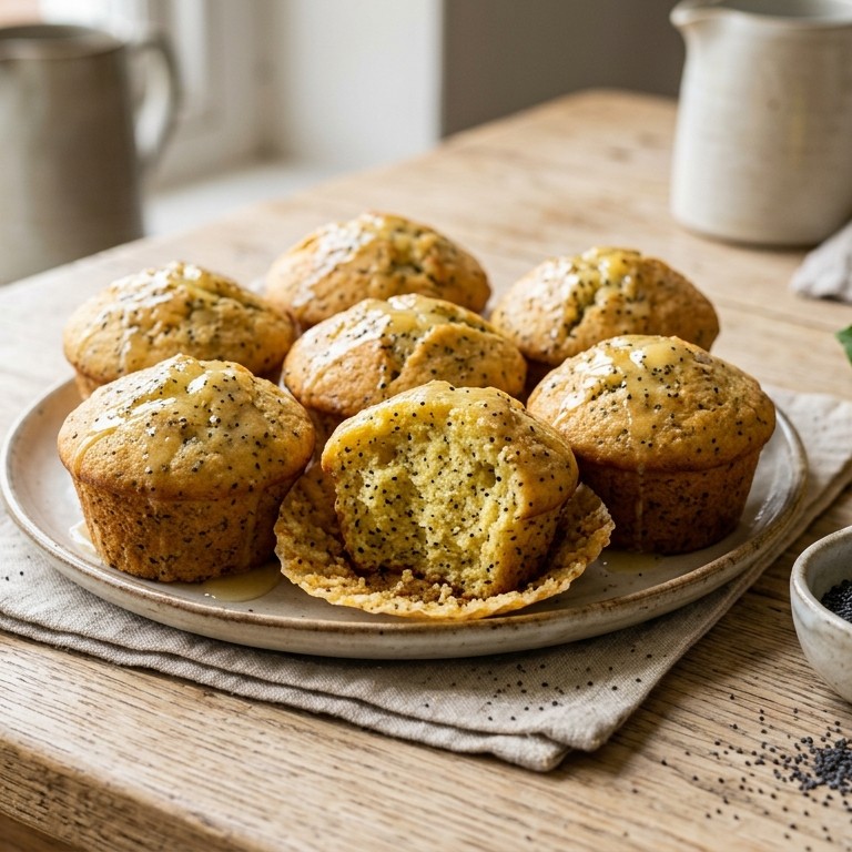 Lemon poppyseed muffins/cakejes met citroen en maanzaad recept