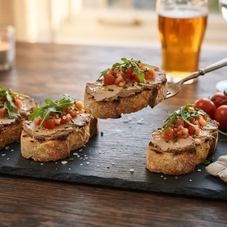 Leverpastei met bruschetta recept