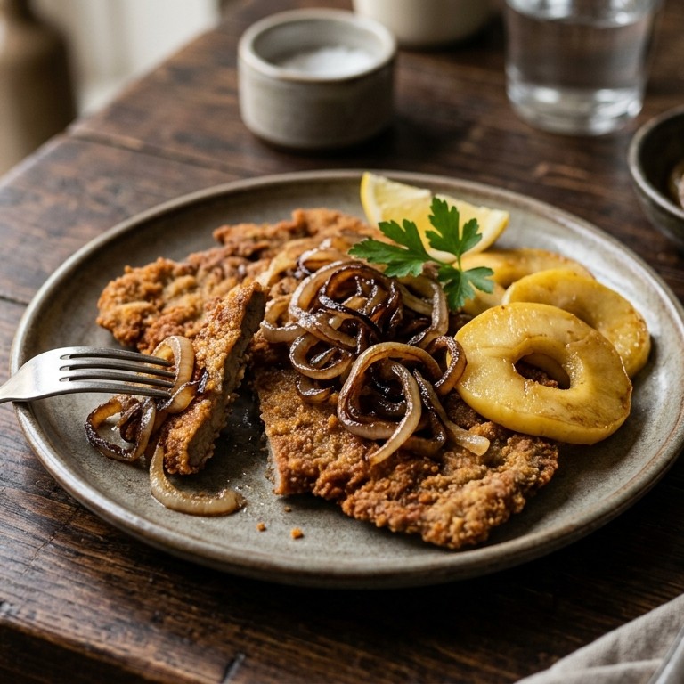 Leverschnitzel met appel recept