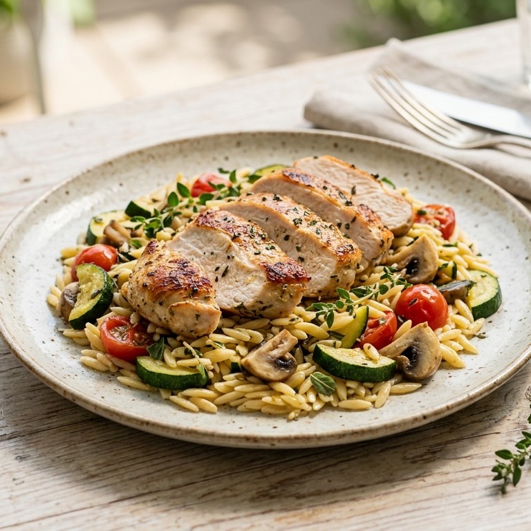 Light kalkoenfilet met zomergroenten recept